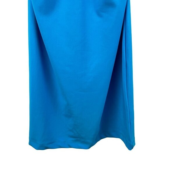 Boston Proper Women’s Halter Tie Neck Turquoise Sheath Dress Short Medium New - Picture 4 of 9